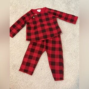 Mud Pie Red and Black Checkered PJs